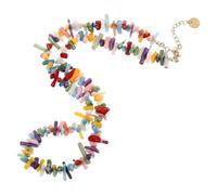 SHOWERORO Gargantilla de Coral Barroca Color Coral y Púrpura Collar de Playa para Mujer Conjunto de Joyas Cuentas y Dije de Concha Accesorio Versátil para Vacaciones y Verano