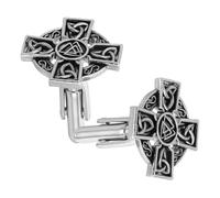SHOWERORO Gemelos Masculinos de Metal Vintage Diseño Cruzado Retro, 1 Par de Cierres de Puños para Camisa, Accesorios Formales para Traje y Bodas, Joyas Clásicas para Hombres
