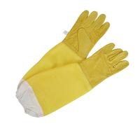 SHOWERORO Guantes de Piel de Oveja para Apicultura, Protección contra Abejas, Tamaño Mediano, Color Natural, Herramienta Profesional para Apicultores, Accesorios Seguros y Duraderos para