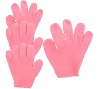 SHOWERORO Guantes Hidratantes de Silicona para Manos Secas 2 Pares Color Rosa Loción Nocturna para Uso Nocturno y Cuidado Intensivo Piel