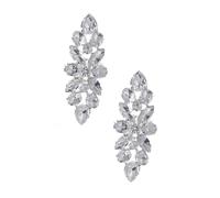 SHOWERORO Hebillas Elegantes para Zapatos Transparentes Plata Diseño de Moda, Práctico Elaboración Detallada, Ideales para Fiestas y Fotos Callejeras