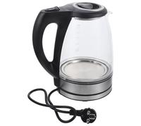 SHOWERORO Hervidor Eléctrico de Cristal 17L Apagado Automático y Protección contra Ebullición en Seco Utensilio de Cocina Portátil Negro para Hervir Agua Rápidamente