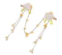 SHOWERORO Horquilla Hanfu de Aleación Ligera con Diseño Floral y Abanico Calado Adorno Chino para Frente y Cabello para Fiestas Actuaciones y Uso Diario Femenino