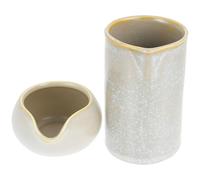 SHOWERORO Jarra de Leche Cerámica Cristalizada Boquilla Vertedora Redonda Cremera para Café y Miel Tamaño Adecuado para Servir y Espumar Recipiente Decorativo para Uso Doméstico