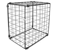 SHOWERORO Jaula Plegable para Gatos Pequeña Negra Jaula Práctica para Coche y Hogar Estructura de Hierro Resistente Diseño Transparente para Supervisión Fácil para Secado y Cuidado de