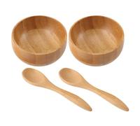 SHOWERORO Juego de 2 Cuencos de Natural, Set Compacto para Mascarillas Faciales, Tazones Portátiles Ecológicos para Mezclar y Aplicar, Accesorios de Belleza para Uso Doméstico y Viajes