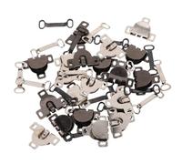 SHOWERORO Juego de 20 Cierres de Gancho y Ojal Metálicos para Pantalones Corchetes de Sujeción en Cintura Color Plata y Pistola Accesorios de Costura para Ropa y Manualidades