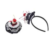 SHOWERORO Juego de pinzas para el pelo con forma de gorro de cumpleaños para niños | Accesorios creativos para el pelo con forma de pastel para fiestas de niñas - Pinzas decorativas para bebés -