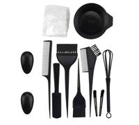 SHOWERORO Kit de Coloración de Cabello 12 Piezas, Herramientas para Teñir Cabello Bol Mezclador y Cepillo de Cerdas Firmes, Juego Plástico sin Olor para Uso Profesional y Doméstico en Salón