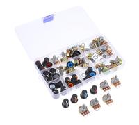 SHOWERORO Kit De Potenciómetros De Guitarra 5 Tipos De Perillas Para Ajuste De Volumen y