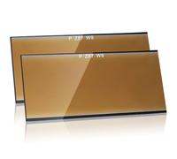 SHOWERORO Lentes de Soldadura de Vidrio Endurecido Protección Ocular para Casco de Soldadura Repuesto 2 Piezas Bordes Pulidos Alta Transparencia Equipo de Protección para Soldadores