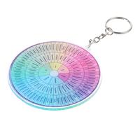 SHOWERORO Llavero Rueda de Sentimientos Estructura Metálica y Acrílico, Accesorio Portátil Doble Cara para Uso en Llaves y Mochilas, Adecuado para Terapia Psicológica y Cuidado Emocional