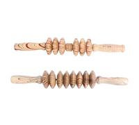SHOWERORO Masajeador Manual de Madera 9 Rodillos para Abdomen 2 Piezas Modelo Madera 368 y 388 Rodillo Muscular Suave para Mejorar Circulación y Relajación Fitness Doméstico