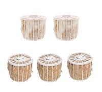 SHOWERORO Material para Nidos de Pájaros de Yute Natural, Mezcla Suelta para Anidación de Periquitos y Pinzones, 5 Piezas para Jaulas, Sustrato Cómodo y Seguro para Aves Exteriores