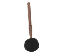 SHOWERORO Mazo para Cuenco Tibetano Cabeza de Fieltro Negro, Palo de Madera Mediano, Accesorio para Instrumentos de Sonido Budista, Adecuado para Meditación y Terapia Sonora