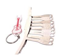 SHOWERORO Medidor De Radio Del Diapasón Para Guitarra, Herramienta De Luthier De Metal Con 9 Tamaños, Incluye Llavero, Kit Profesional Para Calibrar Puentes Guitarras Acústicas y Eléctricas