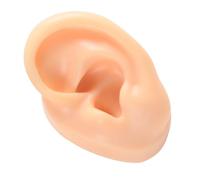 SHOWERORO Modelo de Oreja Izquierda de Silicona Realista Flexible y Color Carne para Práctica de Perforación Exhibición de Joyería y Uso Educativo Estudios y Escuelas