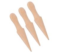 SHOWERORO Molde para Conos de Helado de Madera de Haya 3 Piezas, Herramienta para Hacer Conos de Waffle DIY Rodillo Cónico Antiadherente, Accesorio para Hornear Postres Caseros y Repostería