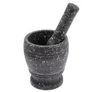 SHOWERORO Mortero y Machacador de Ajo de Plástico para Uso Doméstico Diseño Ergonómico y Textura Mármol Herramienta Práctica para Moler Especias en Cocina y Medicina China