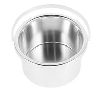 SHOWERORO Olla para Calentador de Cera de 105 Mm de Diámetro Interior en Aleación de Aluminio Plata para Depilación Diseño Versátil y Alta e Fusión de Cera