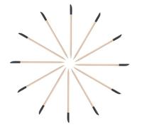 SHOWERORO Palitos de Naranjo de Madera Negra 100 Piezas Juego de Herramientas de Manicura Multifuncional con Doble Punta para Lijado y Empuje de Cutículas Utensilios para Uñas