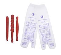 SHOWERORO Palos de Masaje de Madera Natural para Pies y Manos, Herramienta Manual de Acupresión Cuentas Ergonómicas, Portátil para Terapia de Puntos de Acupuntura y Relajación en Casa