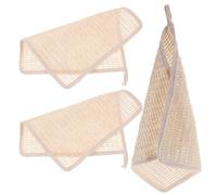 SHOWERORO Paños de Lavado Cuerpo y Cara 3 Piezas de Algodón y Ramio, Toallitas Faciales Suaves y Absorbentes, Toallas de Mano Pequeñas para Baño, Uso Diario y Limpieza Profunda