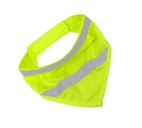 SHOWERORO Pañuelo Reflectante para Perros Tamaño L, Bandana Fluorescente Amarilla de Poliéster Transpirable, Babero para Perro Adecuado para Paseos Nocturnos y Seguridad Exterior