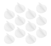 SHOWERORO Parche Autoadhesivo Redondo Blanco de Poliéster para Uniforme Diseño de Alta Visibilidad, 12 Piezas, Adecuado para Eventos Escolares y Ropa Oficial