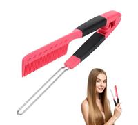 SHOWERORO Peine alisador de cabello compacto en rosa fucsia, peine multipropósito para estilizar y moldear cabello liso con diseño en V ergonómico y agarre cómodo para uso profesional y doméstico