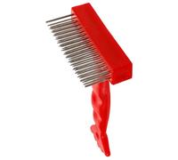 SHOWERORO Peine para Mascotas de Acero Inoxidable y Plástico Cepillo de Aseo Ergonómico Antideslizante para Perros y Gatos de Pelo Herramienta de Limpieza y Masaje del Pelaje Removedor de