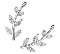 SHOWERORO Pendientes Trepadores de Pequeños para Mujer Hipoalergénicos de Plata Estilo Elegante y Cómodo para Uso Diario y Regalos