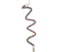 SHOWERORO Percha Espiral de Cuerda de Algodón 100 CM para Pájaros Medianos y Pequeños Accesorio Flexible para Jaulas Columpio Colorido y Juguete de Ejercicio para Loros y Periquitos