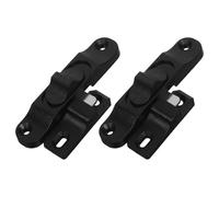 SHOWERORO Pestillo para Puerta Corredera 2 Piezas Cierre de Seguridad Plástico Negro para Ventana Mosquitera Gancho Antirrobo para Puertas Plegables y Correderas Uso Interior y Exterior