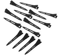 SHOWERORO Pinzas Cabello sin Arrugas, Clips de Cocodrilo Pequeños Negros, Pack de 30 Unidades (6 Paquetes de 5 Piezas), Accesorios para Maquillaje y Peinado, Ligeros y Duraderos para Mujer