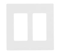 SHOWERORO Placa de interruptor de luz doble de policarbonato blanca, cubierta de placa de pared sin tornillos, tapa para enchufes, ideal para uso doméstico y renovación de instalaciones eléctricas