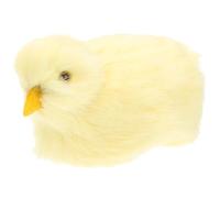 SHOWERORO Pollito de Peluche Sonido Realista Figura de Simulación Tamaño Pequeño Decoración para Escritorio Color Amarillo Obsequio Fiestas de Pascua