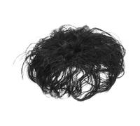 SHOWERORO Postizo de Cabello Humano Real con Clip, Tupé Rizado sin Costuras, Topper Transpirable para Aumento de Volumen, Cobertura de Calvicie y Uso Diario, Color Negro Natural