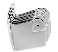 SHOWERORO Protectores de Esquinas para Cajas de Madera Vintage 10 Piezas de Aleación Cromada Brillante Tamaño 50X50 MM Accesorios Resistentes para Puertas de Armarios y Cajas Retro