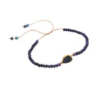 SHOWERORO Pulsera de cuerda trenzada con cuentas de en forma de rueda, diseño ajustable para uso diario y eventos especiales, para hombre y mujer