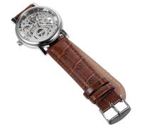 SHOWERORO Reloj Mecánico y Cuerda Manual para Hombre Winner 036 con Esfera Redonda y Números Romanos, Correa de PU y Acero Inoxidable, Movimiento Preciso para Uso Diario