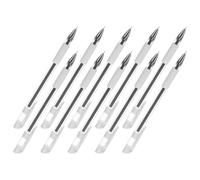 SHOWERORO Rotuladores Permanentes para Cejas 10 Piezas Negro Bolígrafos Portátiles para Marcar Posición Punta Fina Impermeables para Tatuajes y Cirugía Estética de Precisión