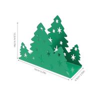 SHOWERORO Servilletero Navideño de Pie de Acero Inoxidable Verde Dispensador de Servilletas para Fiesta y Decoración de Mesa Soporte de Servilletas para Interior y Restaurante