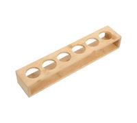 SHOWERORO Soporte de Madera Transparente para Vasos Pequeños con 6 Orificios Organizador Compacto para Barra Base para Copas de Vino y Whisky Accesorio Práctico para Bares y Clubes