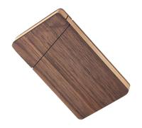 SHOWERORO Tarjetero de Madera de Nogal Ultradelgado para Tarjetas de Visita Estuche Portátil para Hombre Diseño Ligero y Gran Capacidad Accesorio Elegante para Uso Profesional y Obsequio