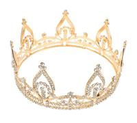 SHOWERORO Tocado de Novia Princesa para Adultos Diadema Redonda de Gemas de Imitación Ultrabrillante Accesorio Elegante para Boda Cumpleaños y Eventos Formales Ligero y Flexible para el