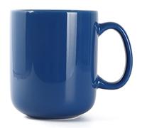 SHOWFULL Taza de café grande de porcelana de 600 ml, taza de cerámica extra grande para té, café, chocolate caliente con leche, azul