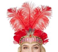 Showgirl Headpiece- Fabric 56-58cm | Headbands For Parties | Fascinators Carnivals | Wedding Headwear Masquerade Accessories Cocktail Event Fascinators Showgirl Headwear Decorative Accessory