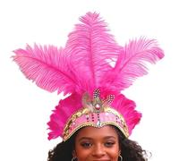Showgirl Headpiece - Stunning Fascinator Headband For Festivals, Masquerades, And Costume Parties | Elegant Statement Hair Accessory For Weddings, Cosplay, And Gala Events
