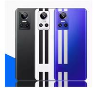 SHOWGOOD - Cubierta de batería para Realme GT Neo3 Neo 3, panel de vidrio trasero, repuesto de puerta con lente (negro)